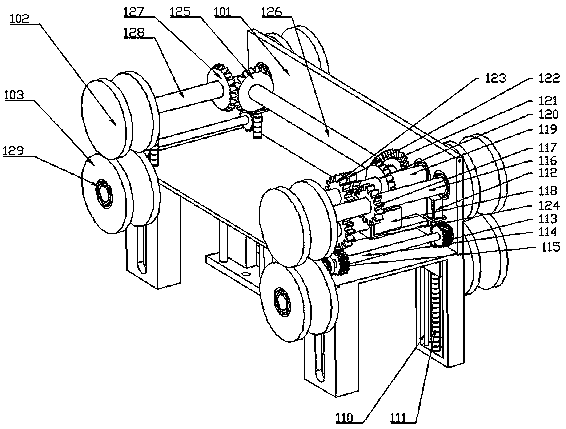 A high-voltage transmission conductor spacer rod maintenance vehicle