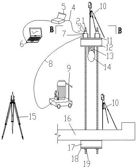 Replacing device for concrete tied arch bridge flexible suspension rod and using method thereof