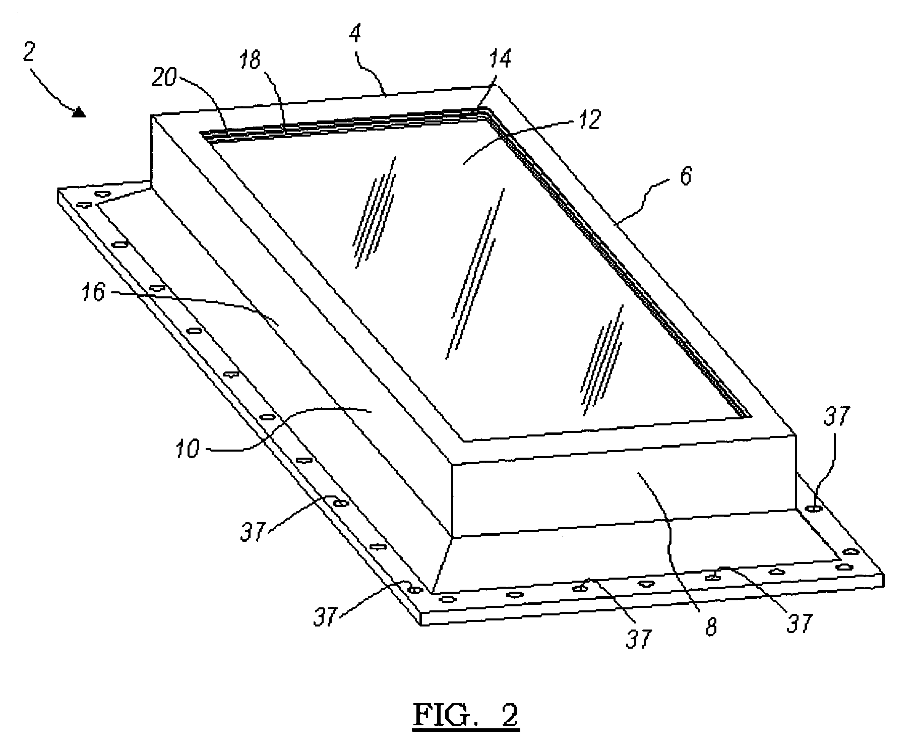 Window-containing assemblies having a molded plastic frame