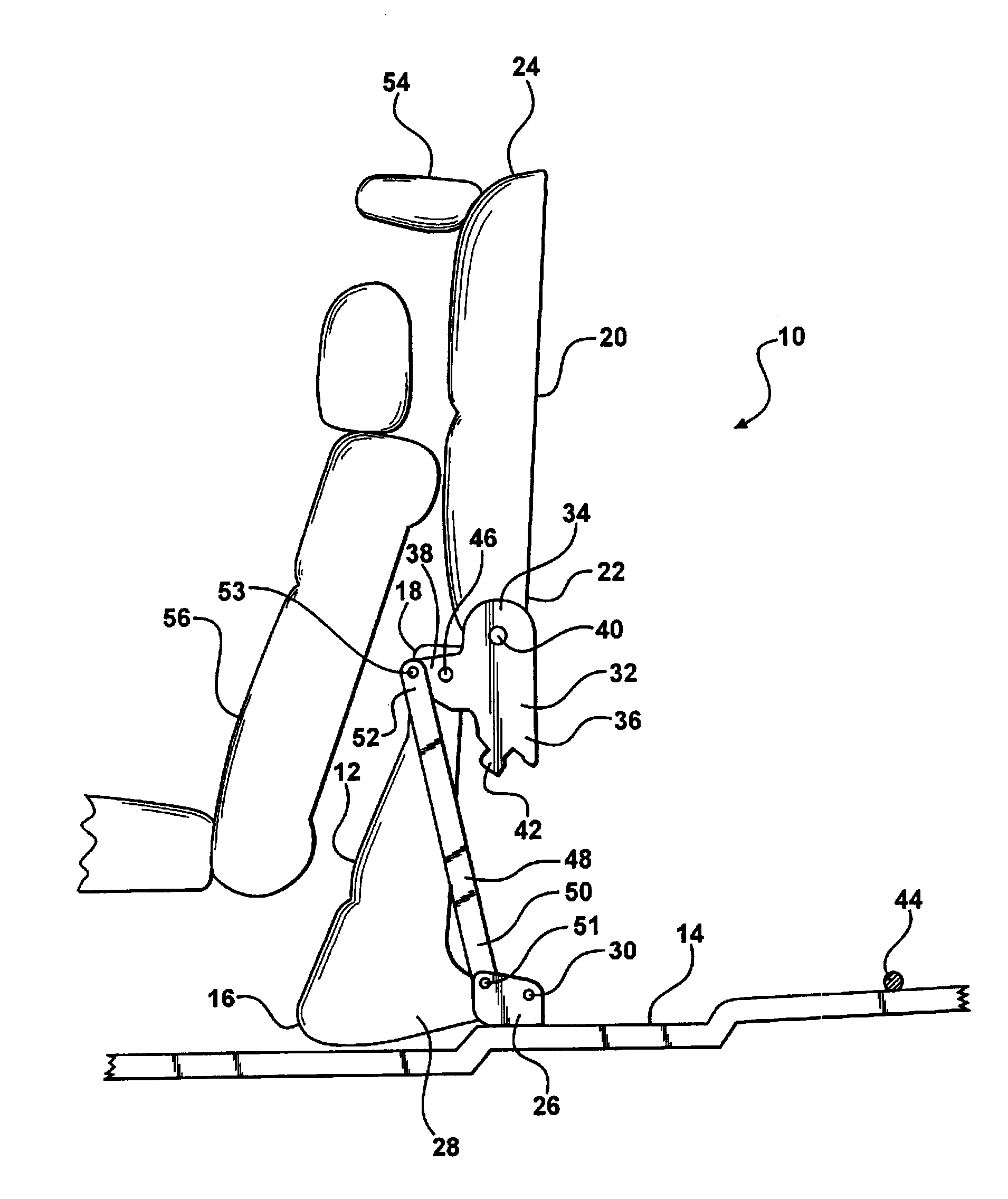 Stand Up Seat Assembly with Retractable Rear Leg