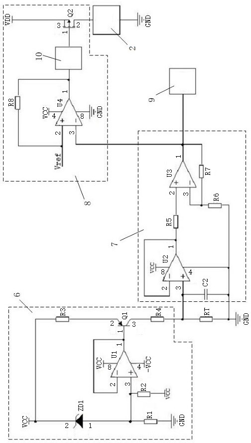 Heating pipe temperature monitoring device and method