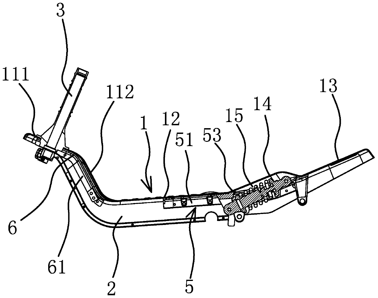 Electric vehicle frame and manufacturing method thereof