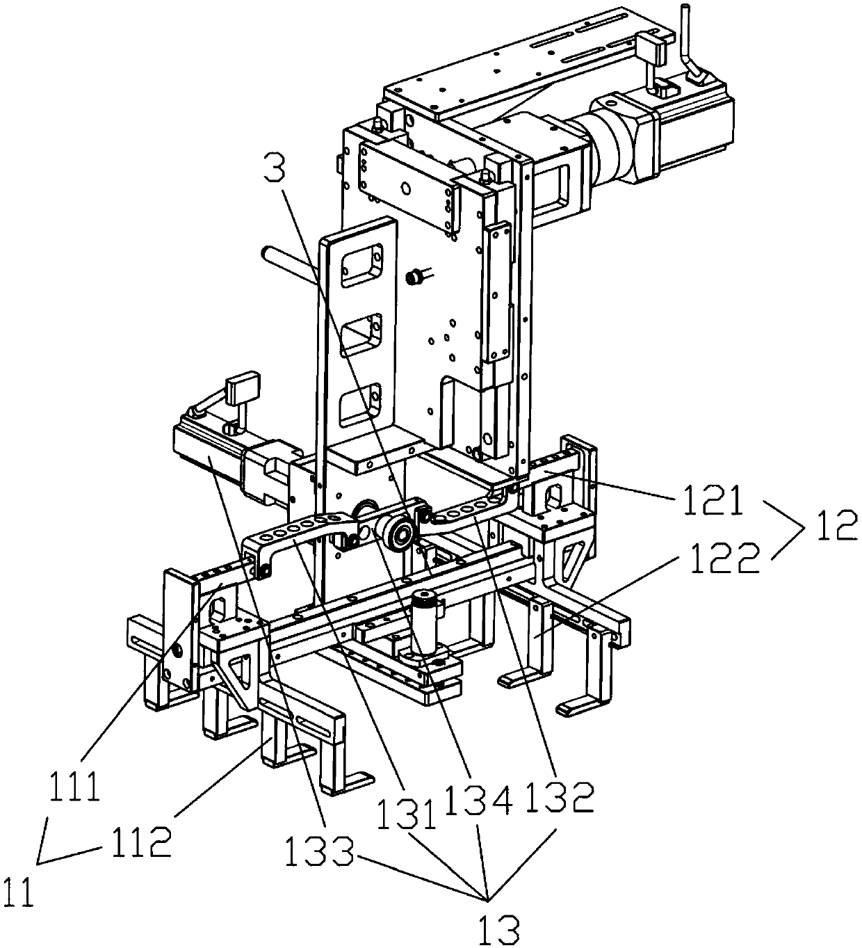 Clamping robot structure