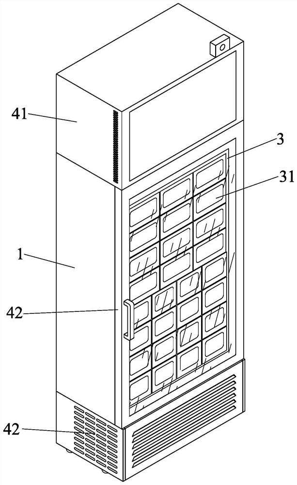 Pasteurized fresh milk self-service selling constant-temperature cabinet