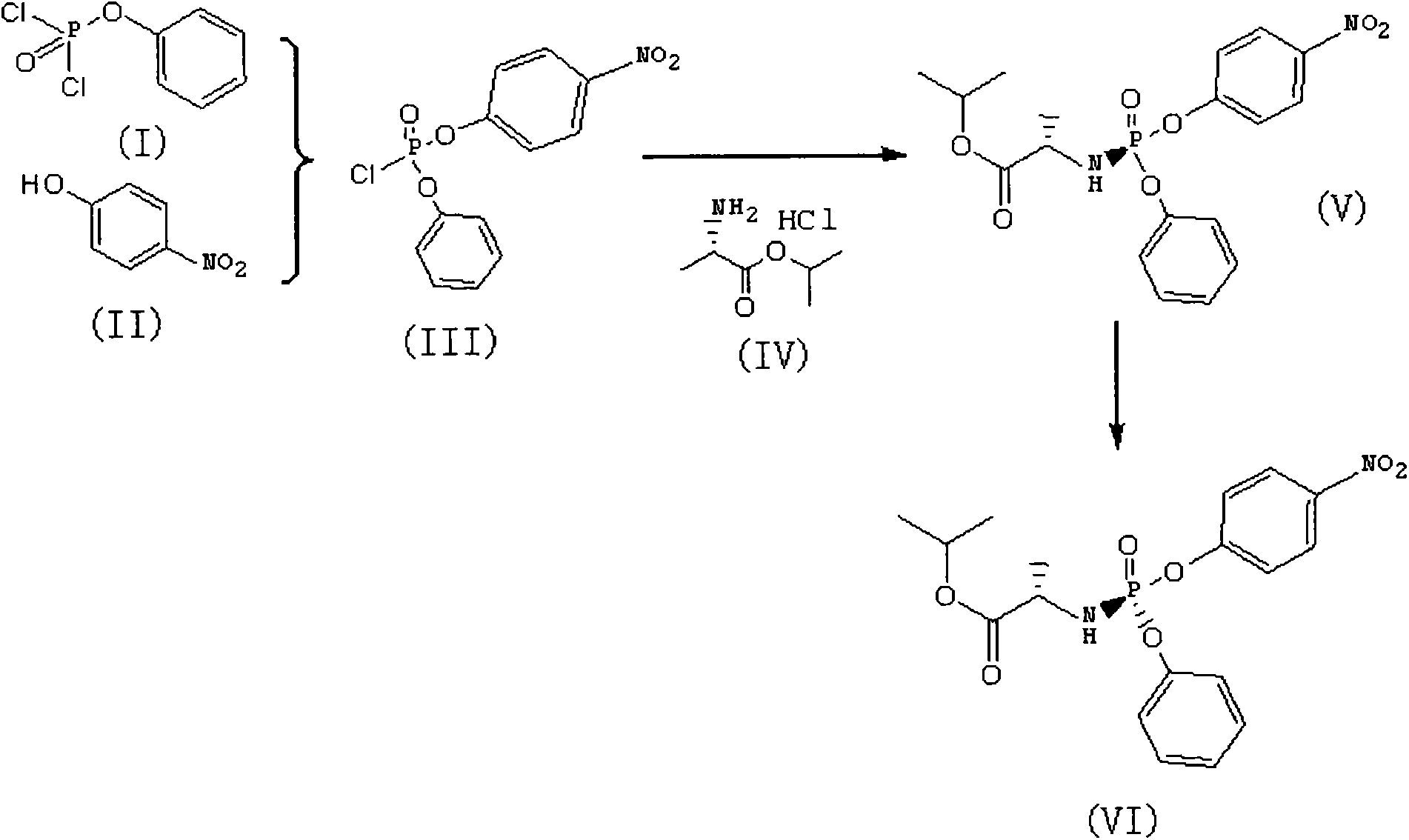 Preparation method of (s)-2-[(s)-(4-nitro-phenoxy)-phenoxy-phosphoryl amino] isopropyl propionate