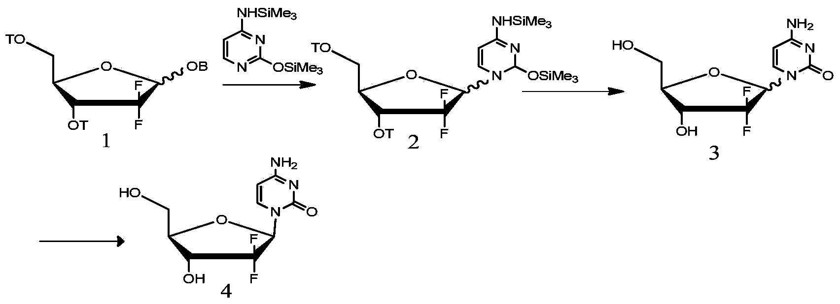 Method for preparing gemcitabine hydrochloride