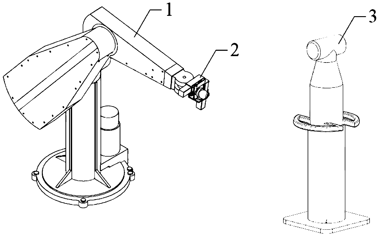 Industrial robot pose measurement target device and joint position sensitive error calibration method