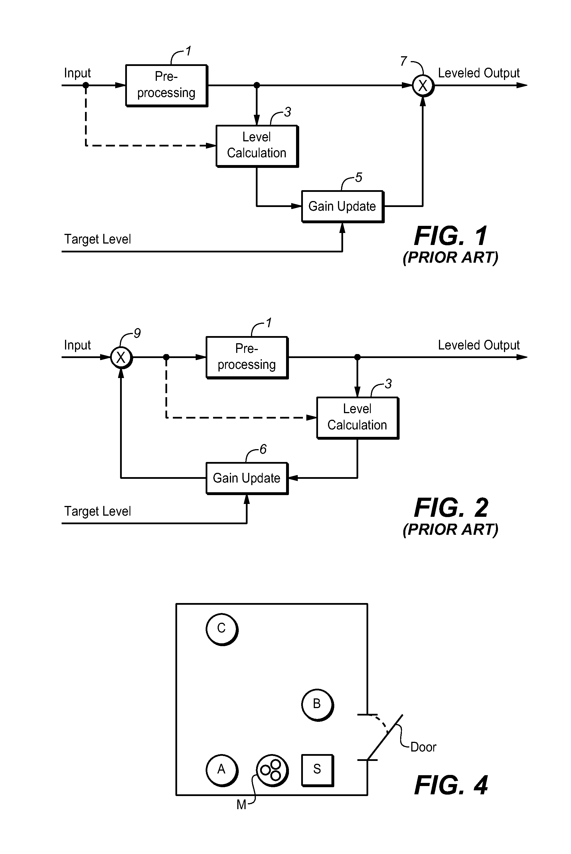 Method and system for object-dependent adjustment of levels of audio objects