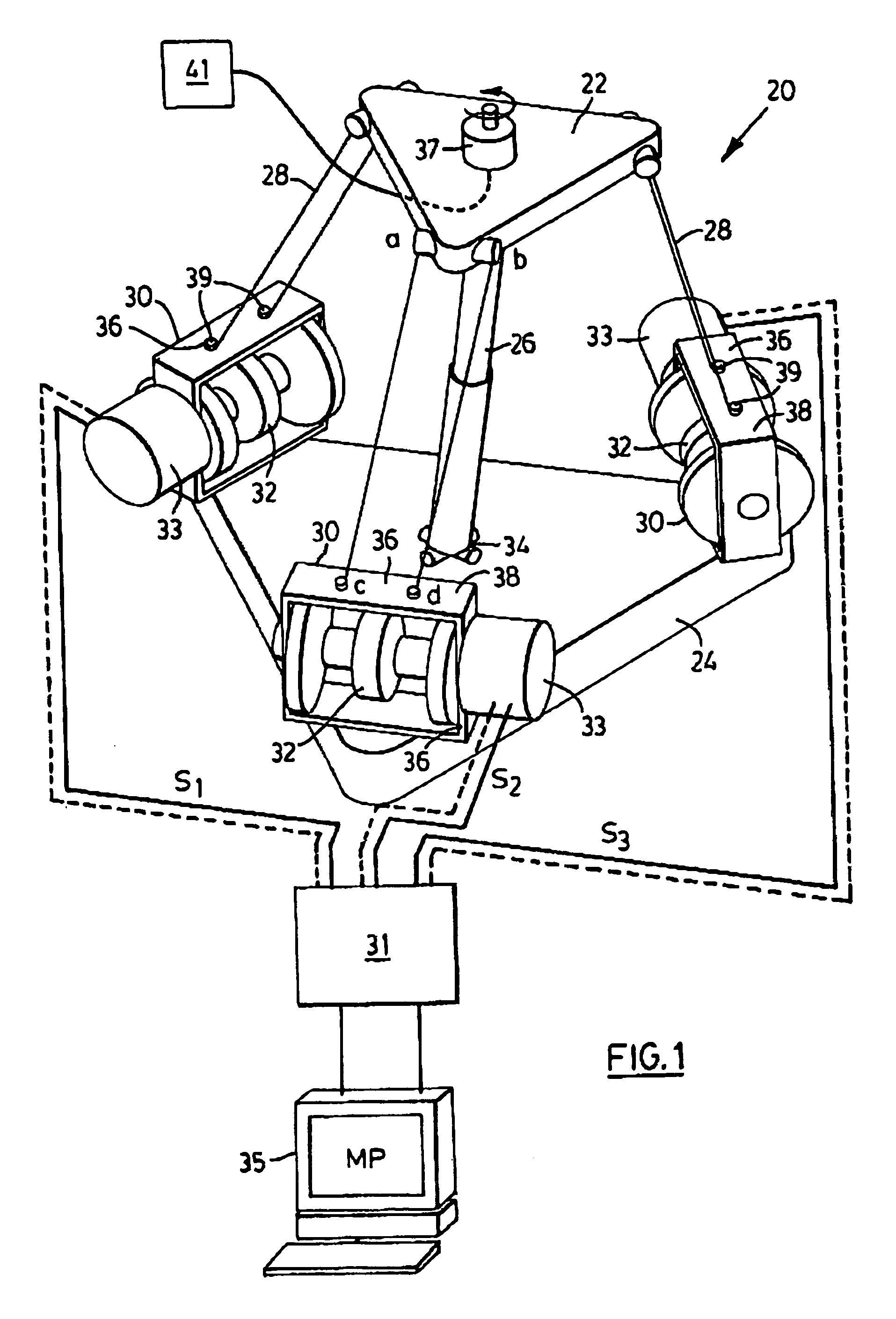 Light weight parallel manipulators using active/passive cables