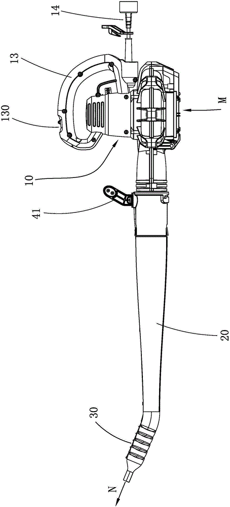 Blowing and sucking device and method for using same