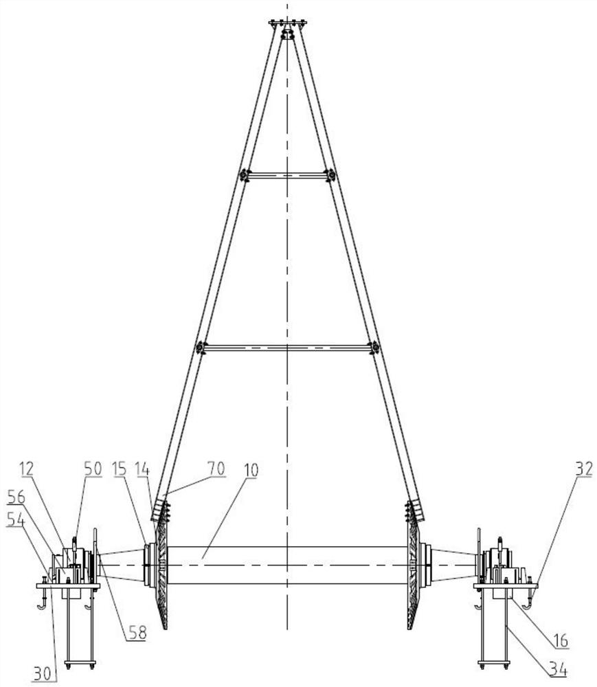 Nuclear power plant drum screen support structure