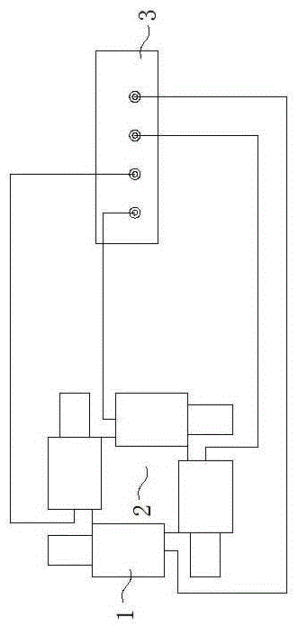 Four-way splicing type real-time panoramic imaging device