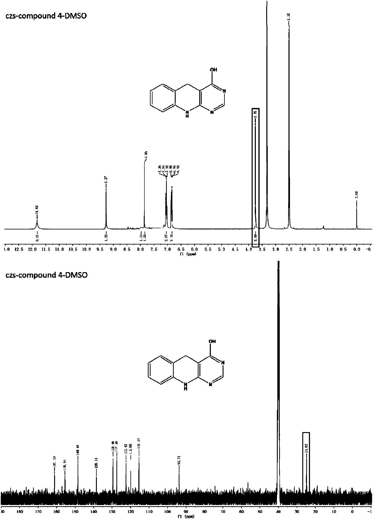 Aza-acridine compound and preparation method and application thereof