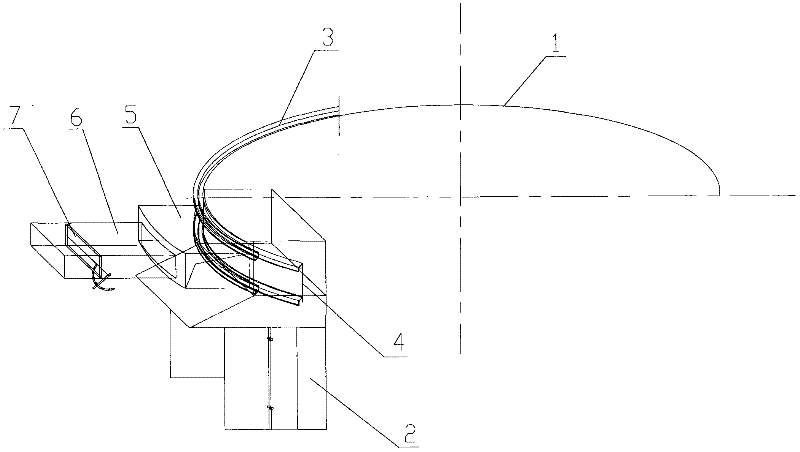 Smoke collecting device of iron tapping hole of rotary electric furnace