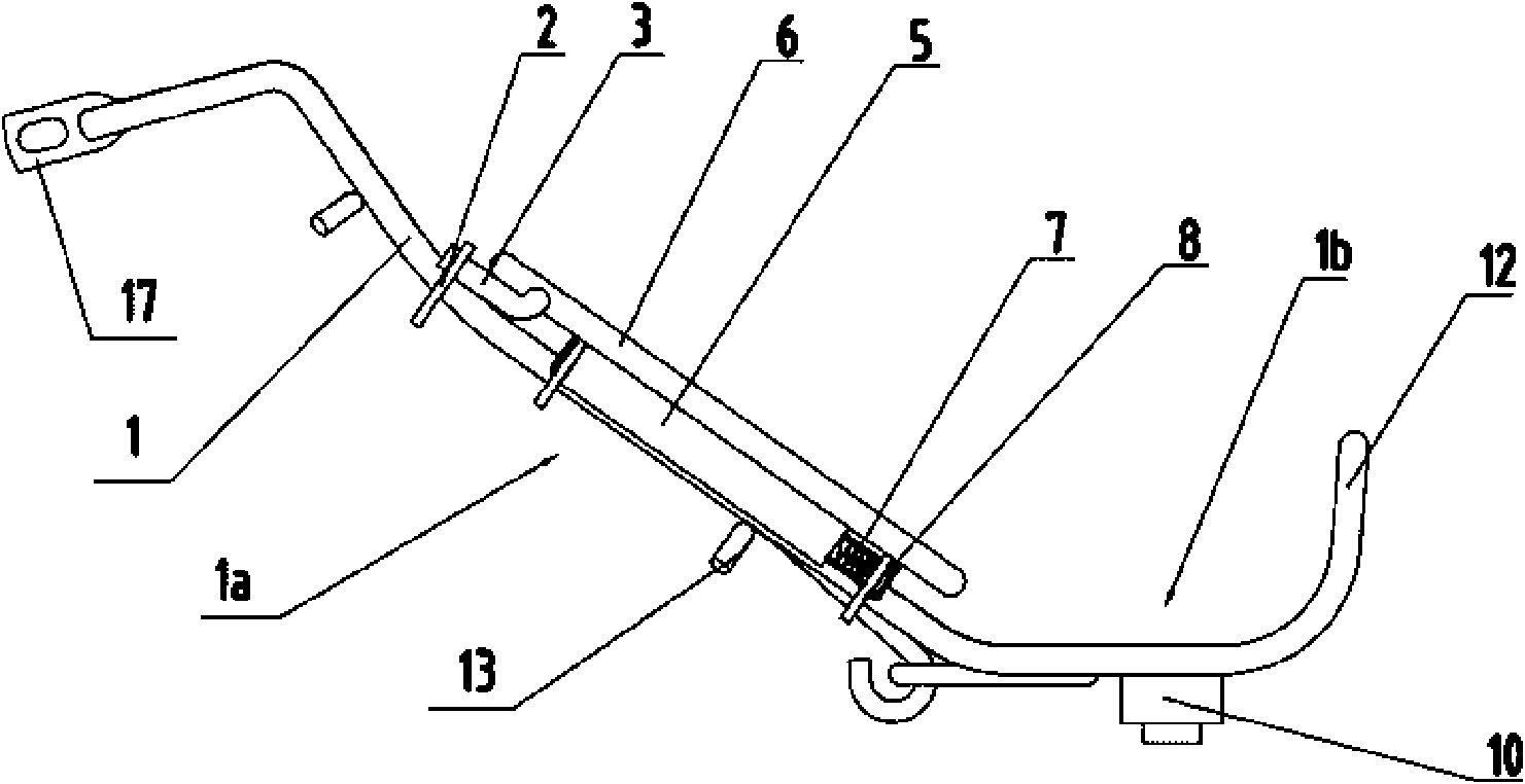 Middle rack mounted on camber beam of motorcycle