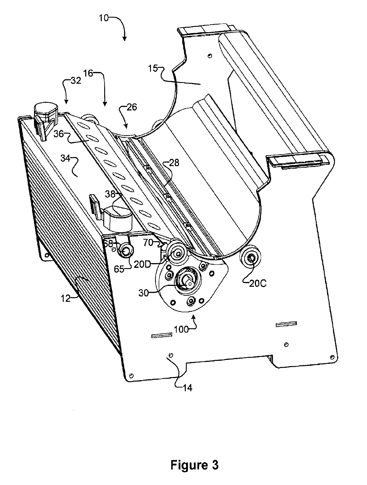 Bearing block assembly for a plant trimming machine