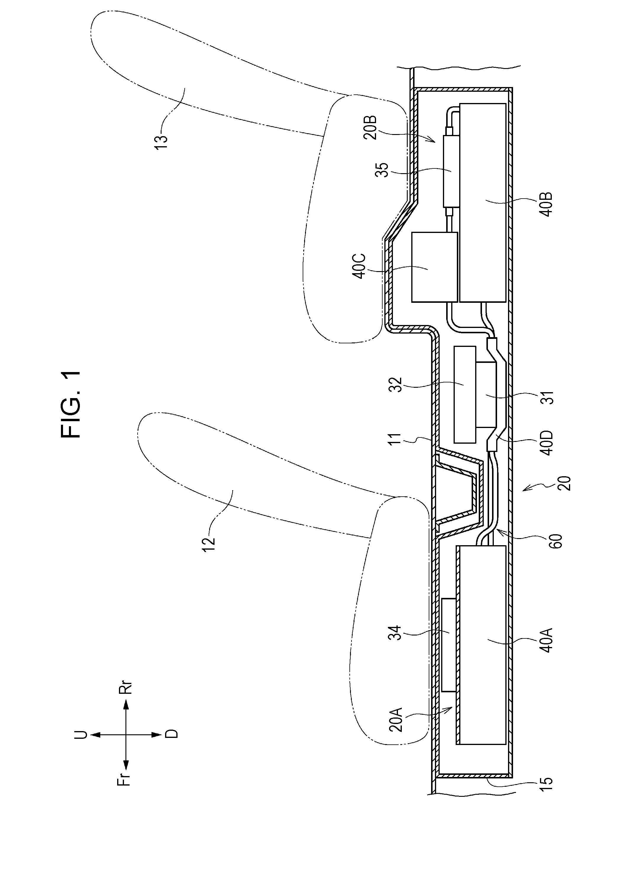 Vehicle battery unit and harness holder