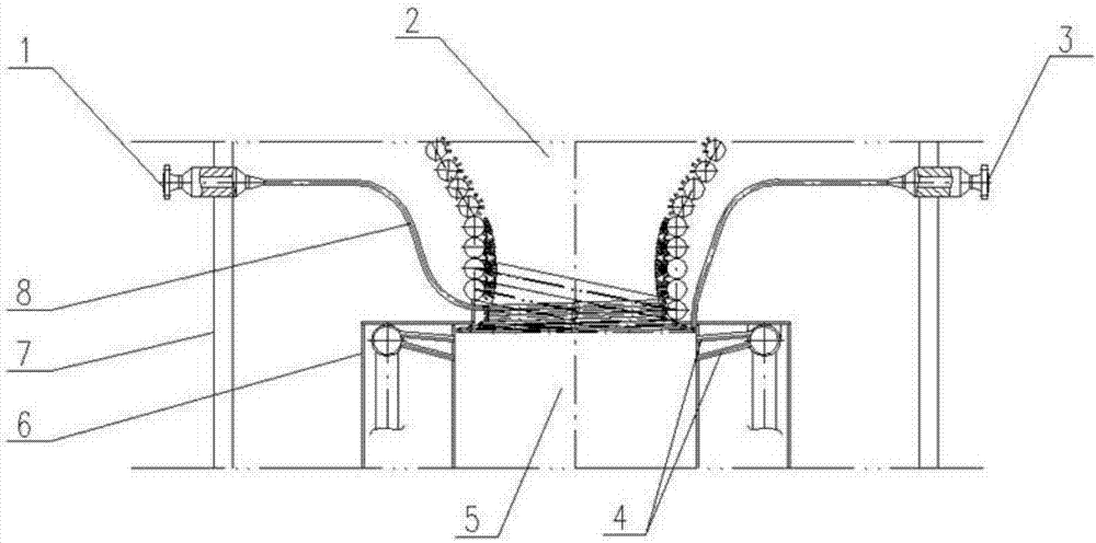 Cooling protecting device of gasification furnace