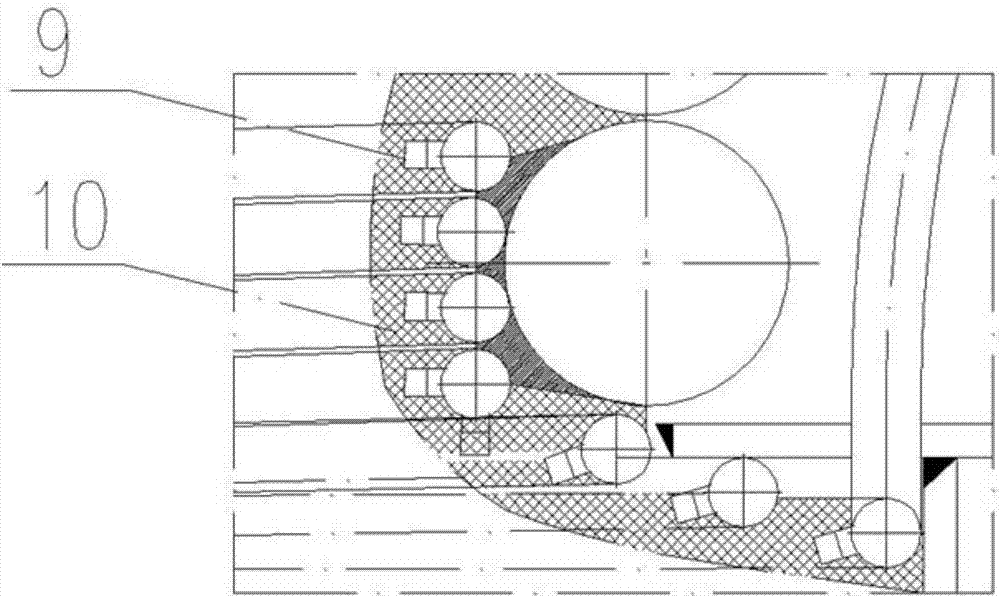 Cooling protecting device of gasification furnace