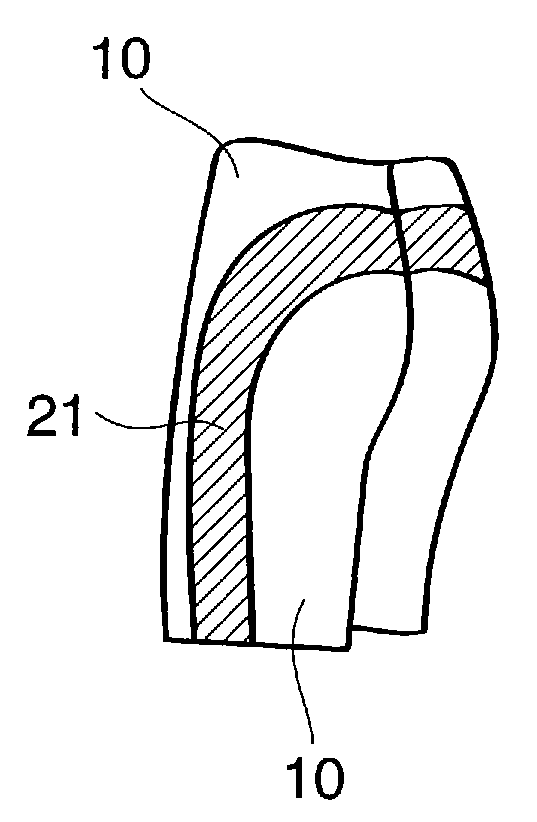 Crotch-possessing corrective garment