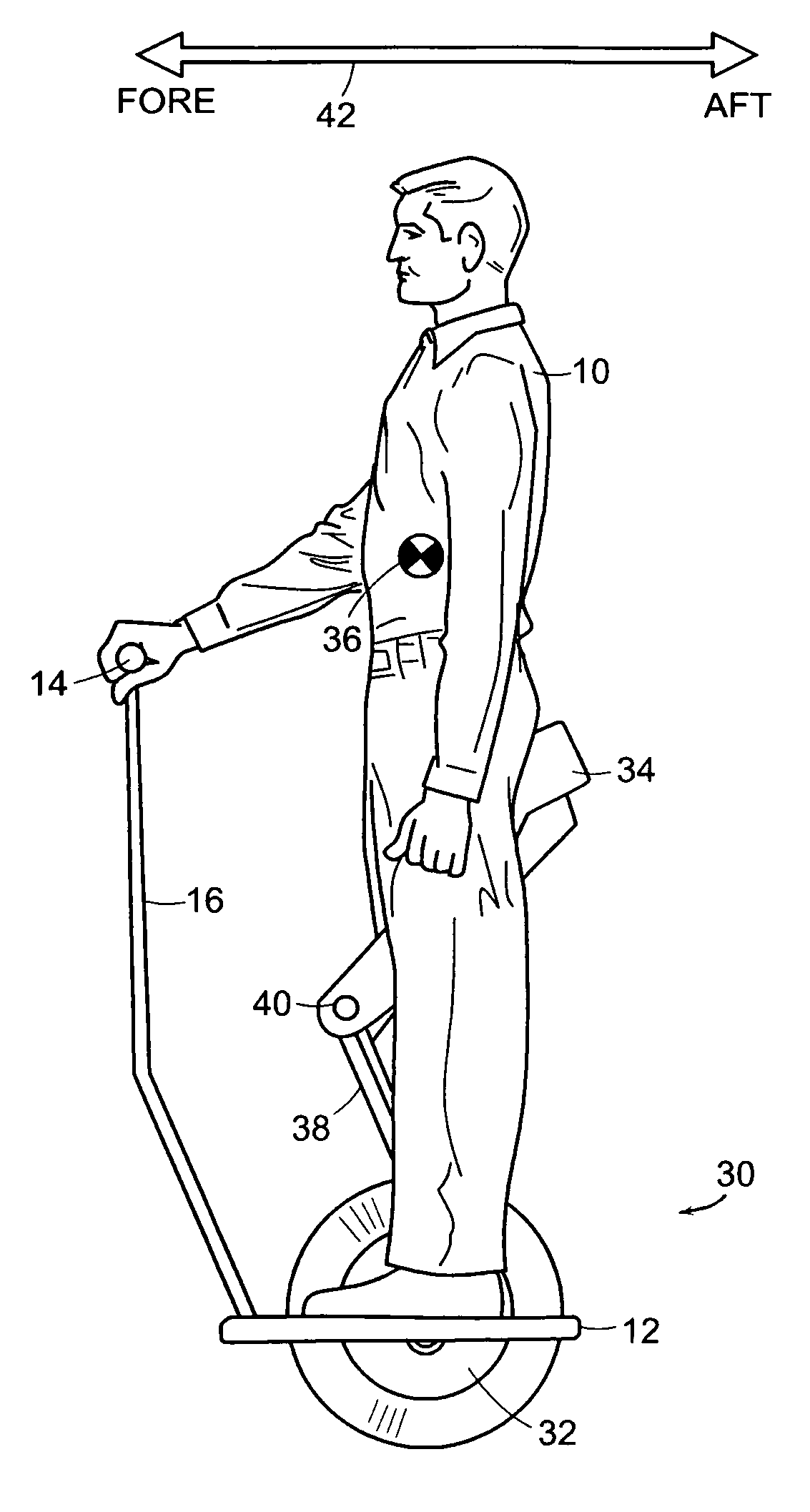 Dynamic balancing vehicle with a seat