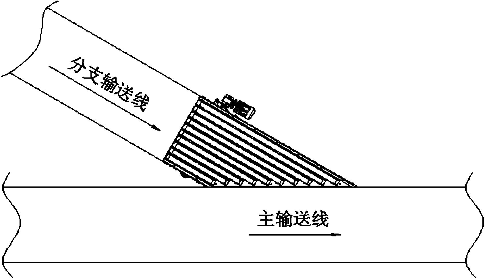 Centering mechanism for narrow-band flow-merging machine end portion roller