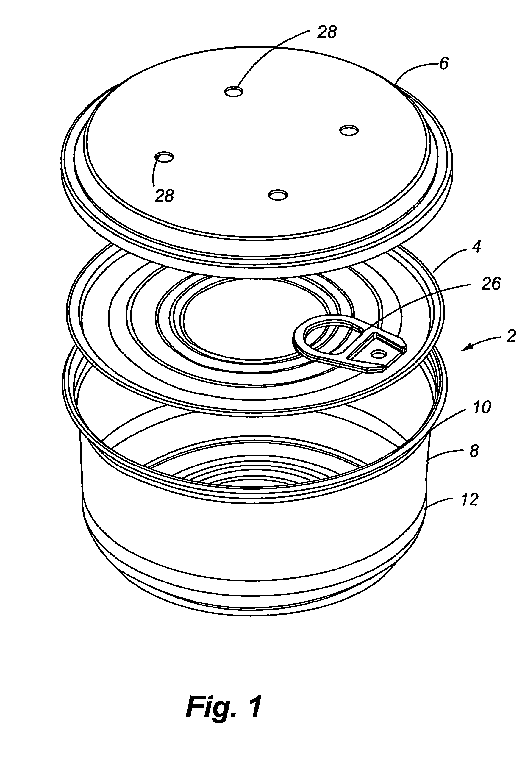 Microwavable metallic container