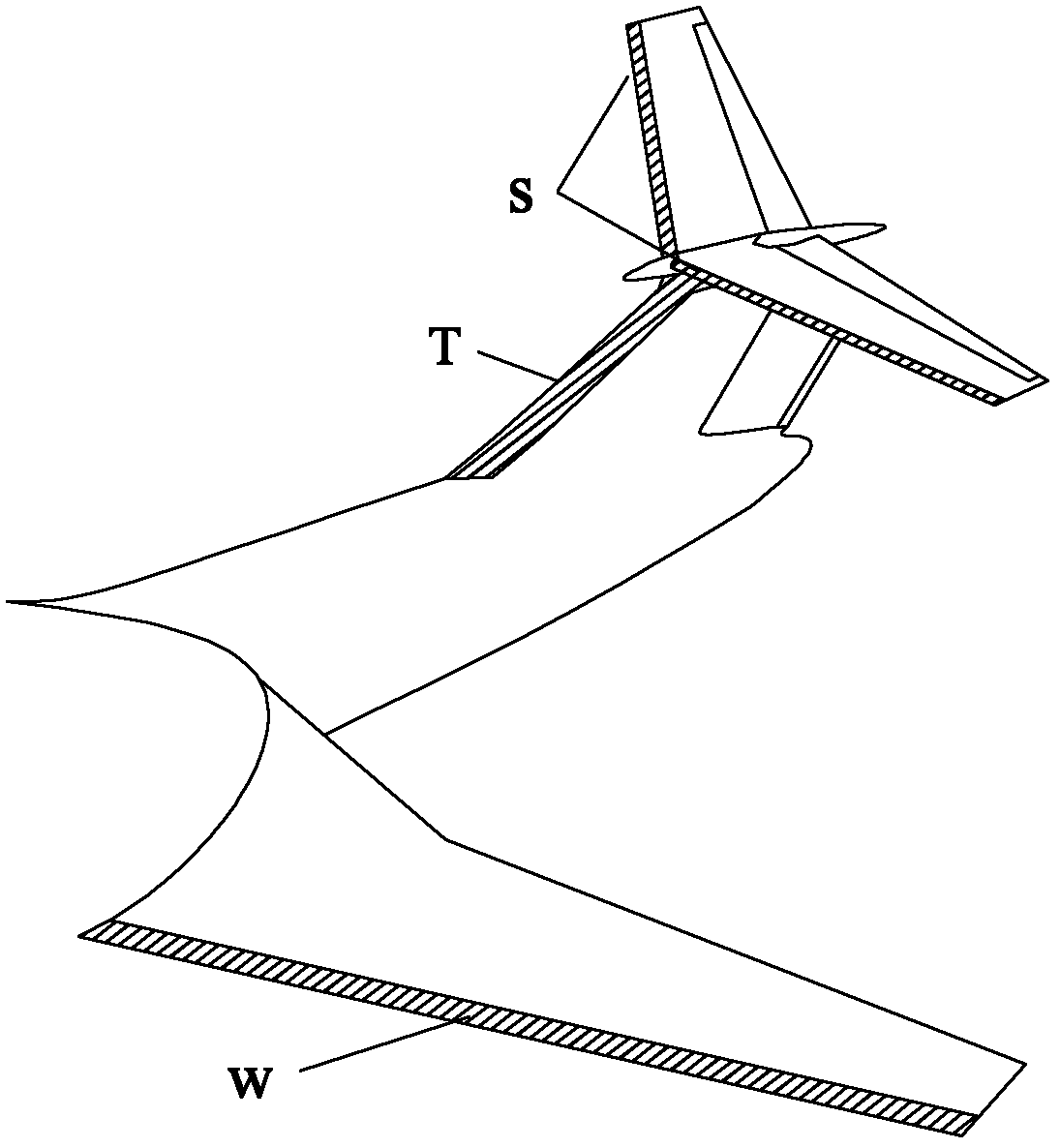 Airplane airfoil ultrasonic-assistant hot air combined ice preventing and removing device