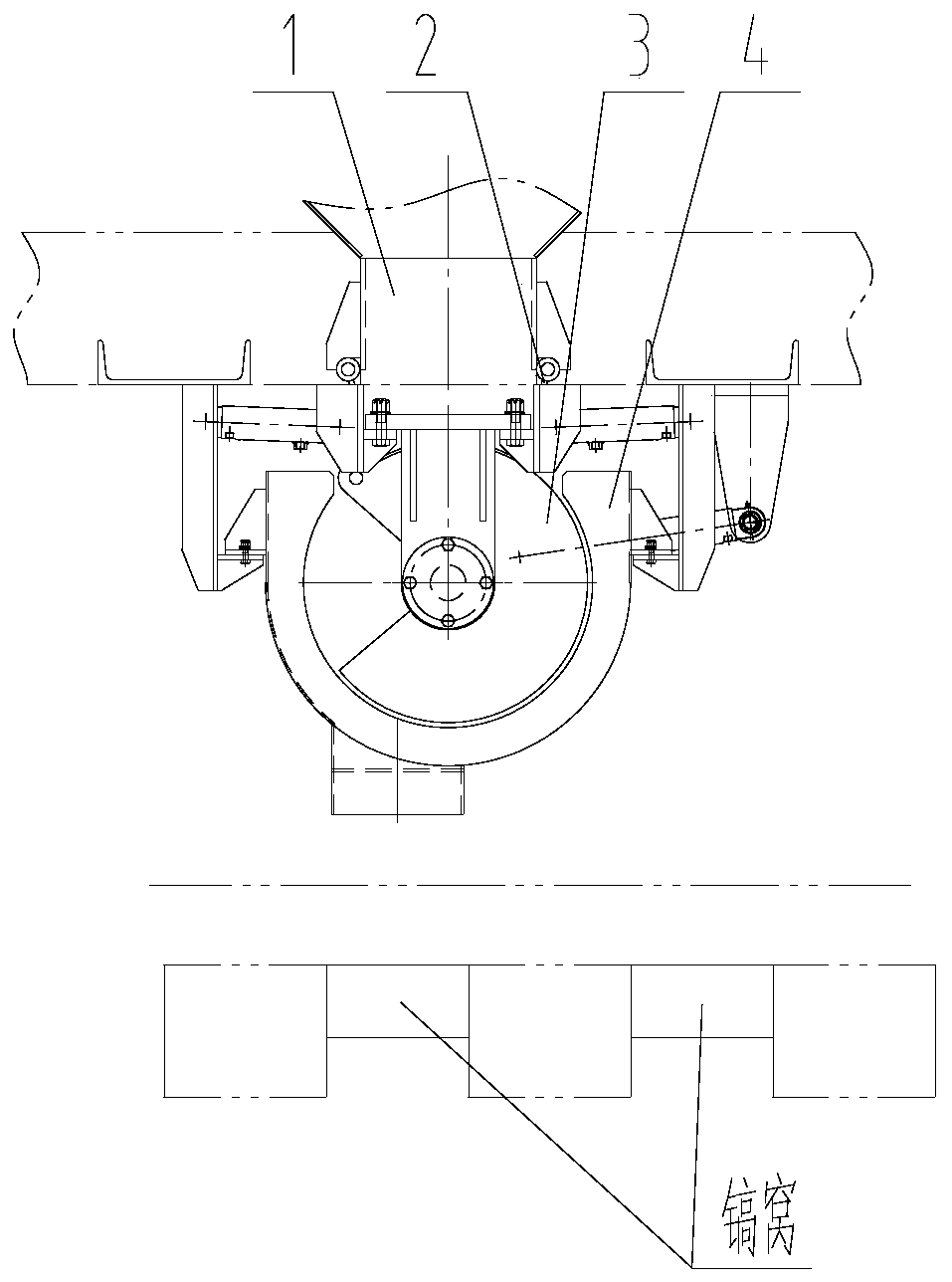 Pickaxe pit backfilling device