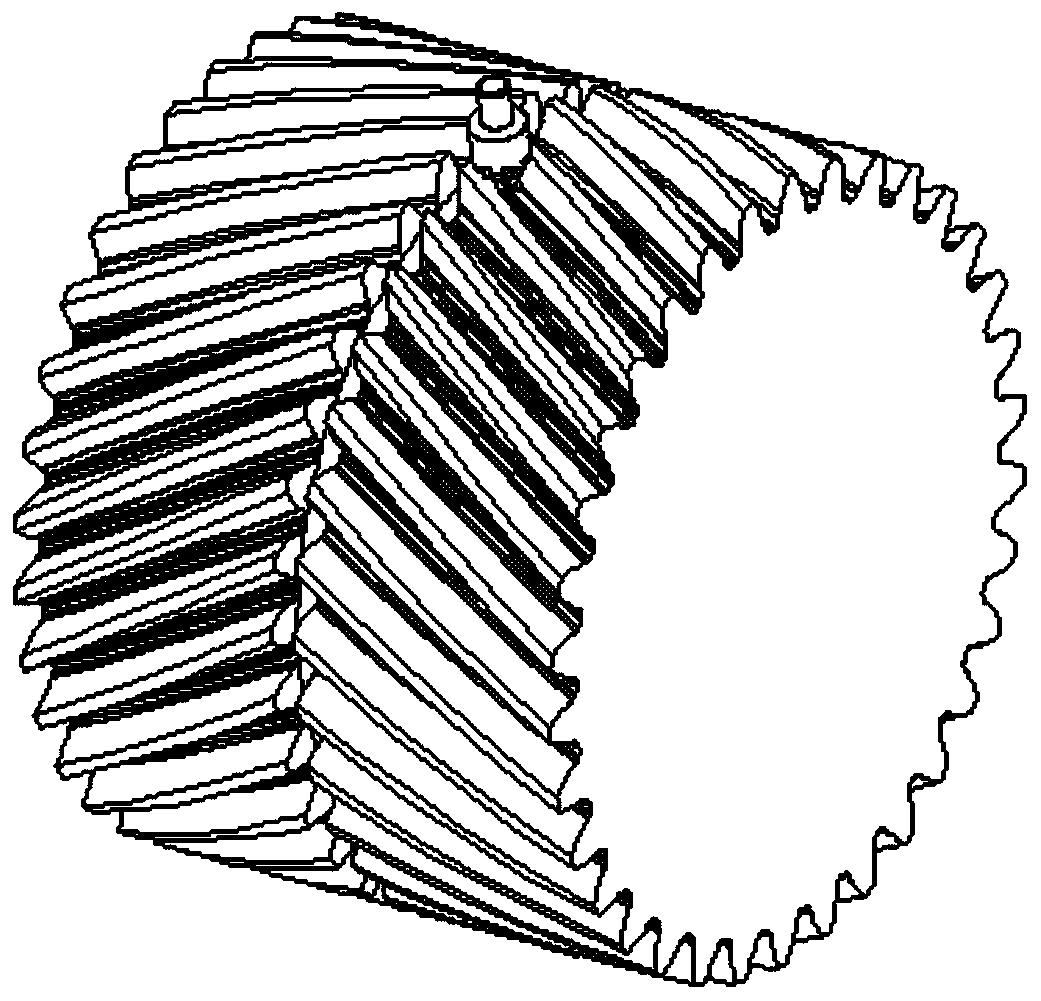 A processing method for ultra-narrow hollow sipe double-helical gears suitable for high-speed and heavy-duty machinery