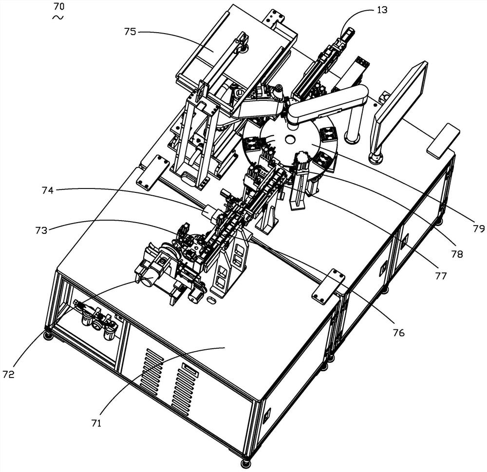 Atomization core sealing element installation work station and electronic cigarette automatic assembly production line