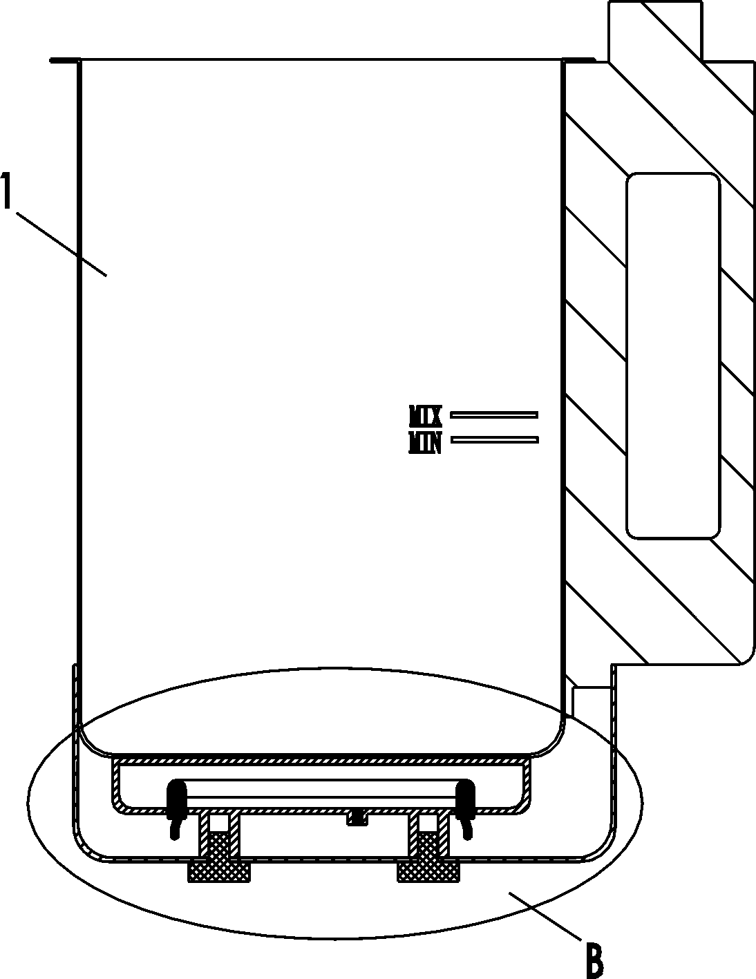 Soymilk machine cup body assembly and soymilk machine