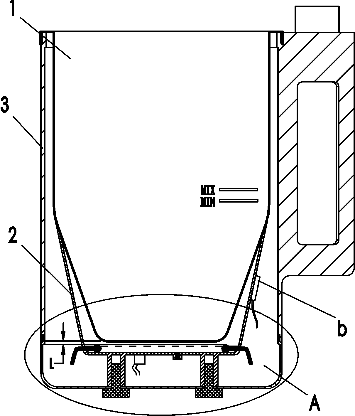 Soymilk machine cup body assembly and soymilk machine