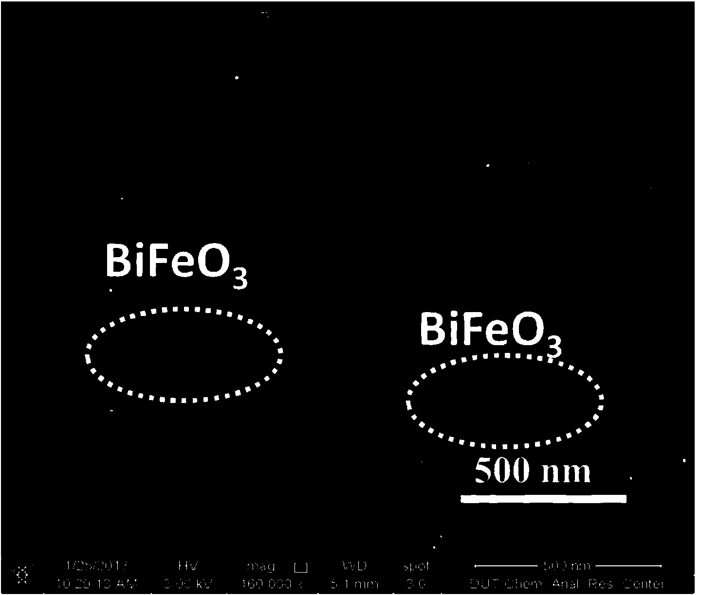 Preparation method of BiFeO3 nano particle compounded TiO2 nanotube array electrode material