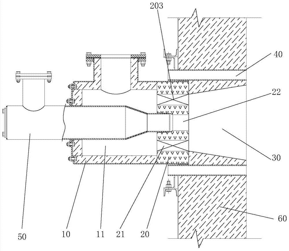 Grading oxygen-enriched flameless combustion gas burner and control method thereof