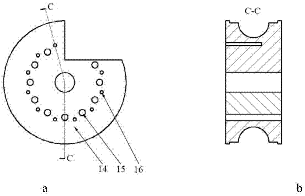 A titanium tube numerical control differential temperature heating bending forming mold and method
