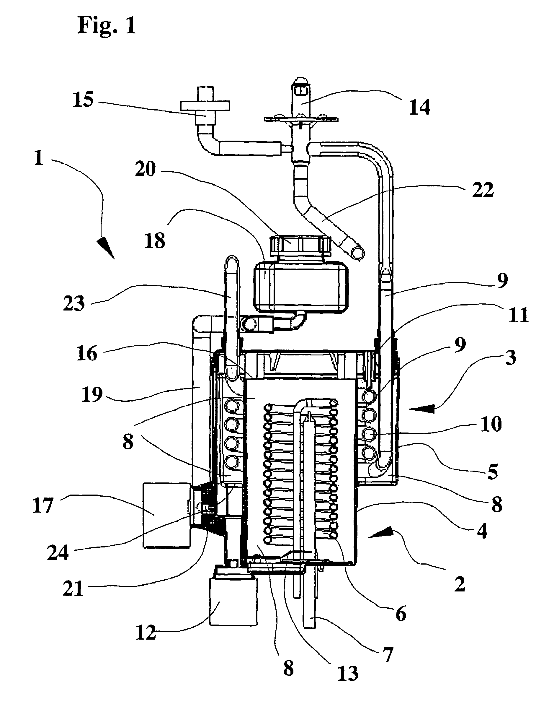 Fluid cooling system, cooled fluid dispenser comprising the later, and methods for sterilization thereof