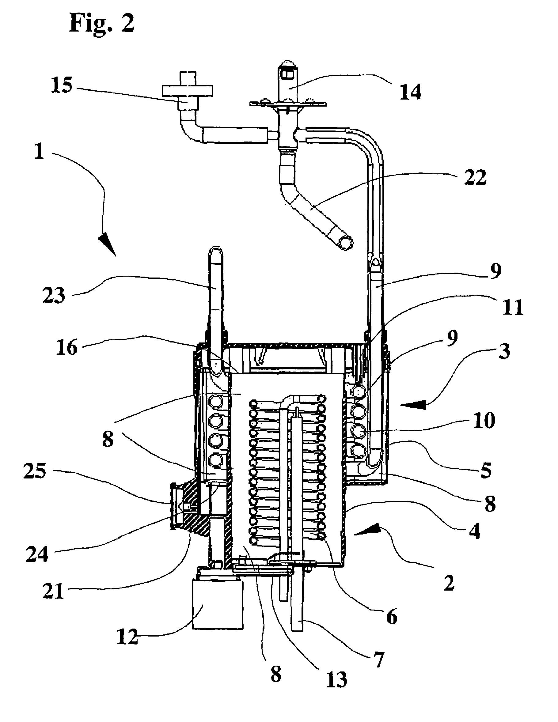 Fluid cooling system, cooled fluid dispenser comprising the later, and methods for sterilization thereof