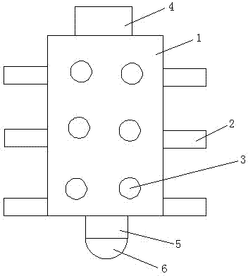 High-pressure nozzle for bottle washing machine