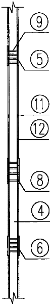 Boom truss component and core tube connection node