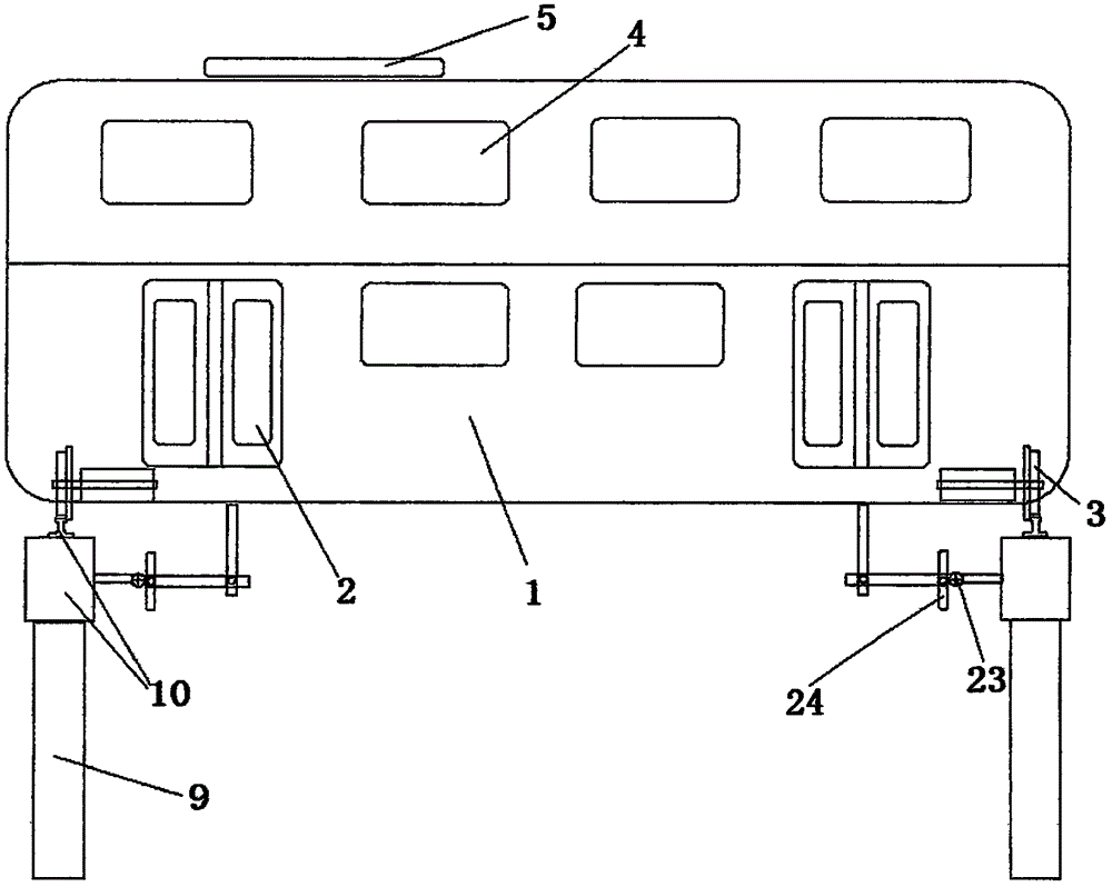 Urban overhead double-rail wide-body airbus