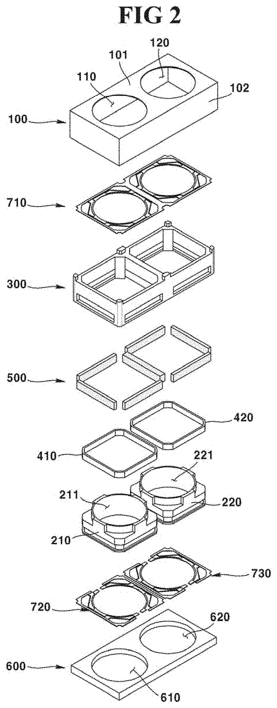 Dual camera module and optical device