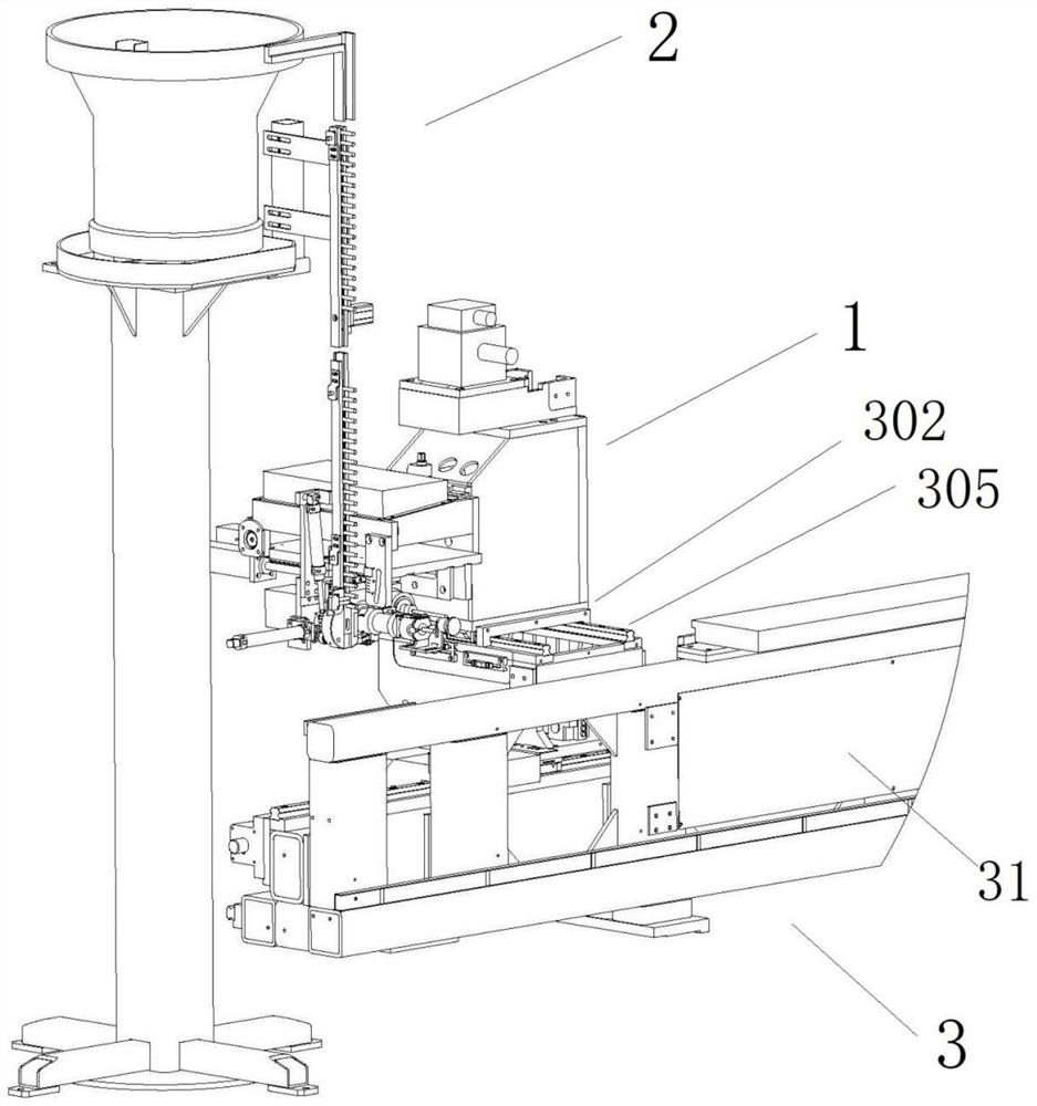 An automatic feeding device for a hinge installation mechanism