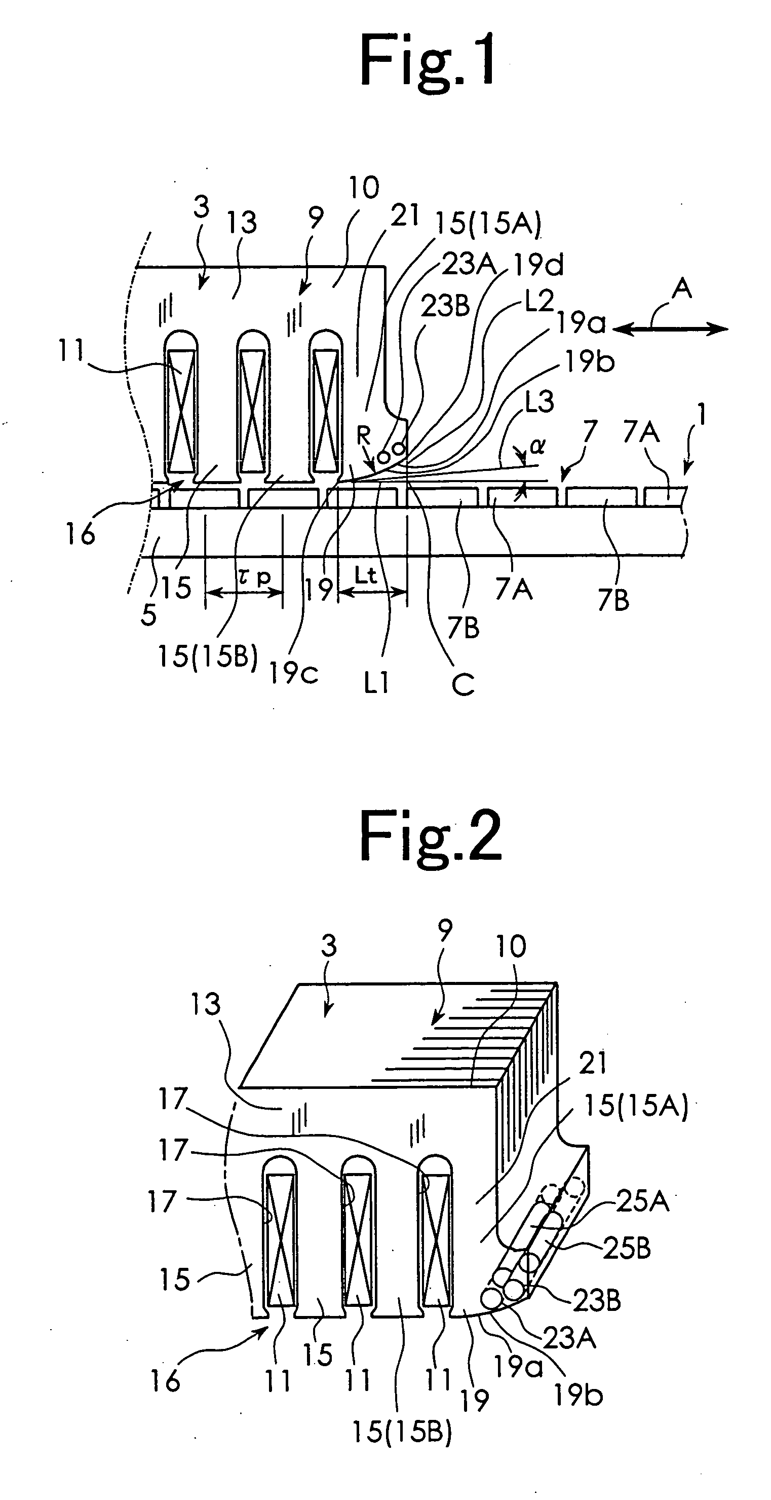 Linear motor with reduced cogging force
