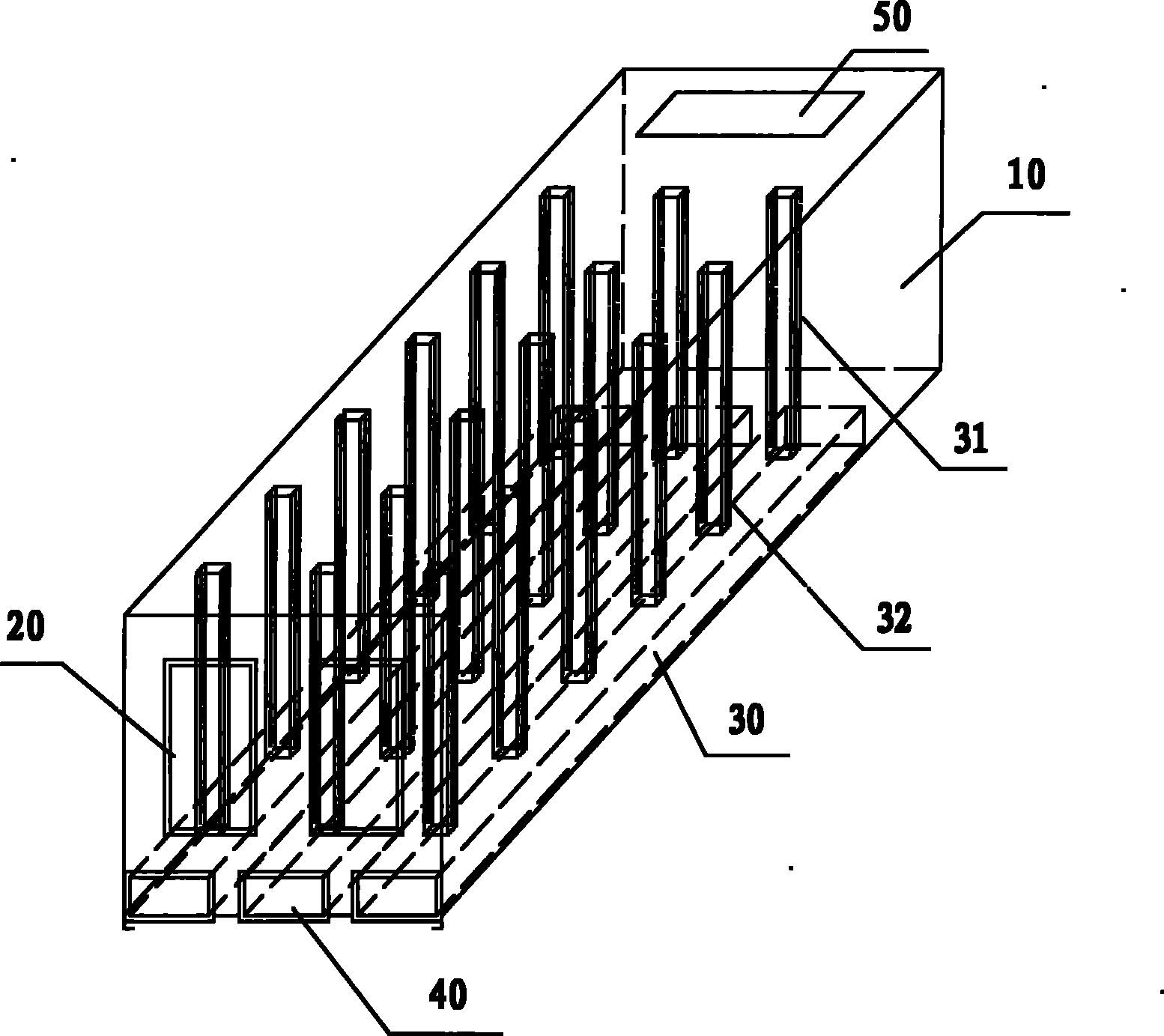 Ion deodorization centralized treatment box