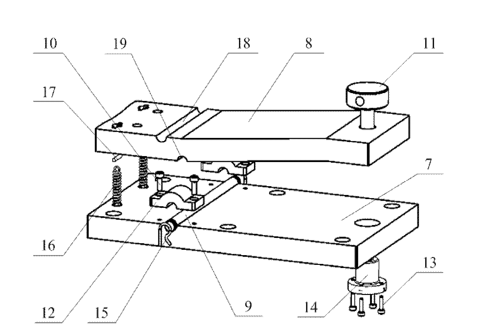 Micro leveling mechanism of projection objective of lithography machine