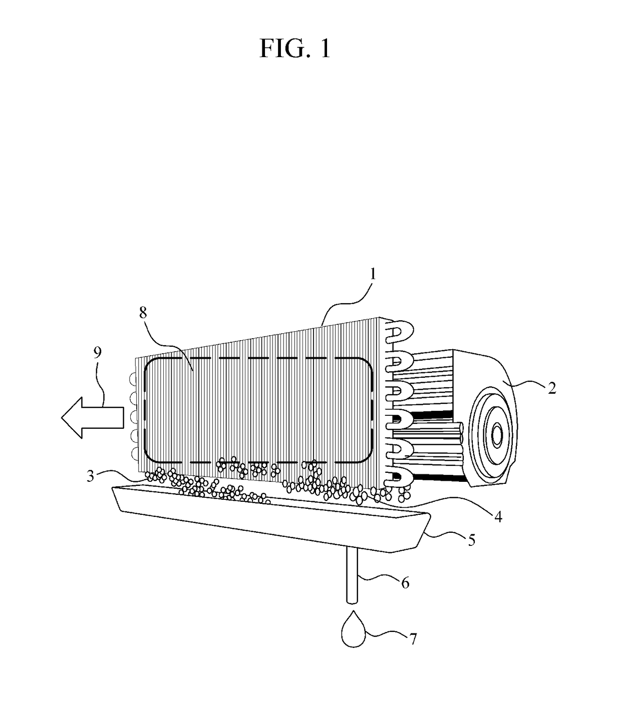 Cooling apparatus for killing fungi on dew condensation part by means of hydrogen generated by electrolyzing water condensed at dew condensation part of cooling apparatus