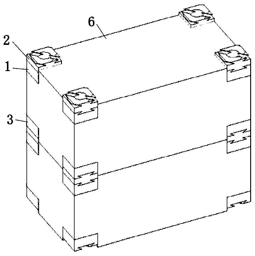 Transverse mortise and tenon type connecting joint for modular building and construction method