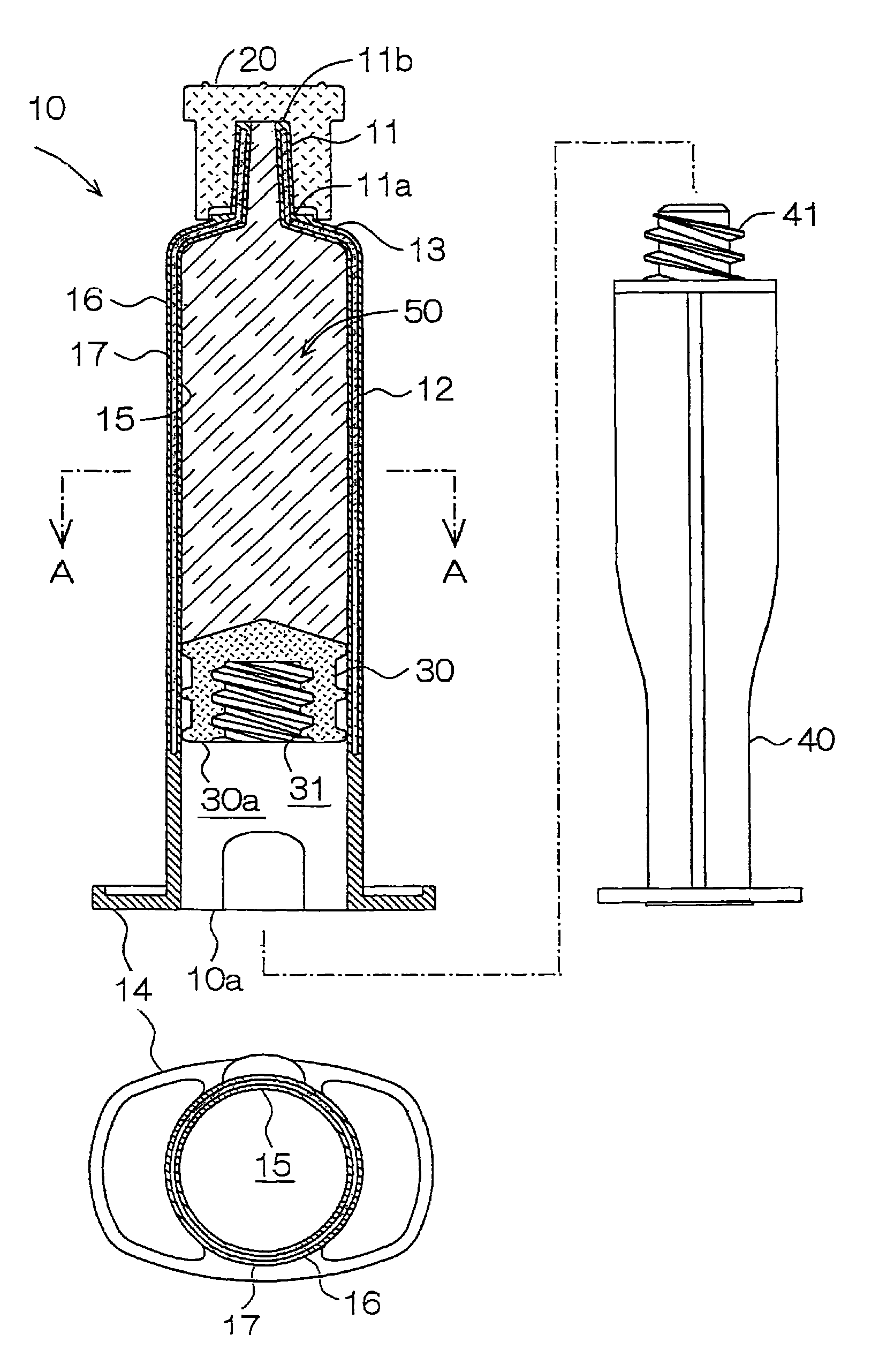 Prefilled syringe and production method for a barrel thereof