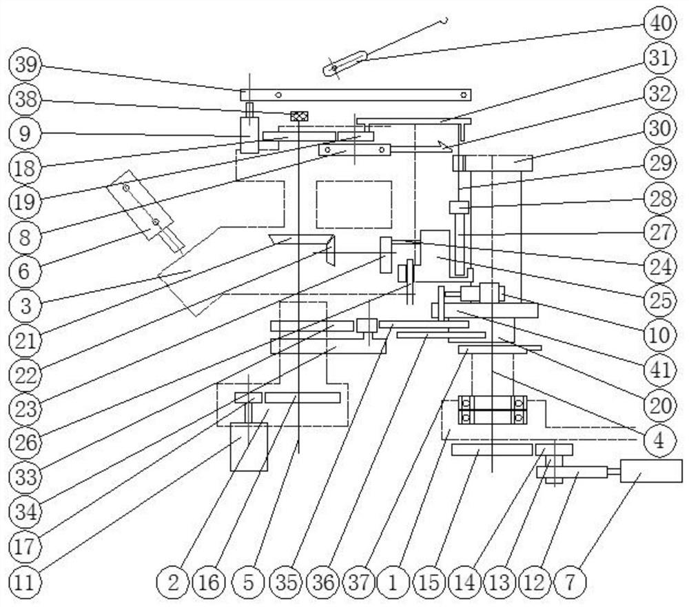 Single-needle stitching mechanism and stitching process for automatic hosiery knitting machine